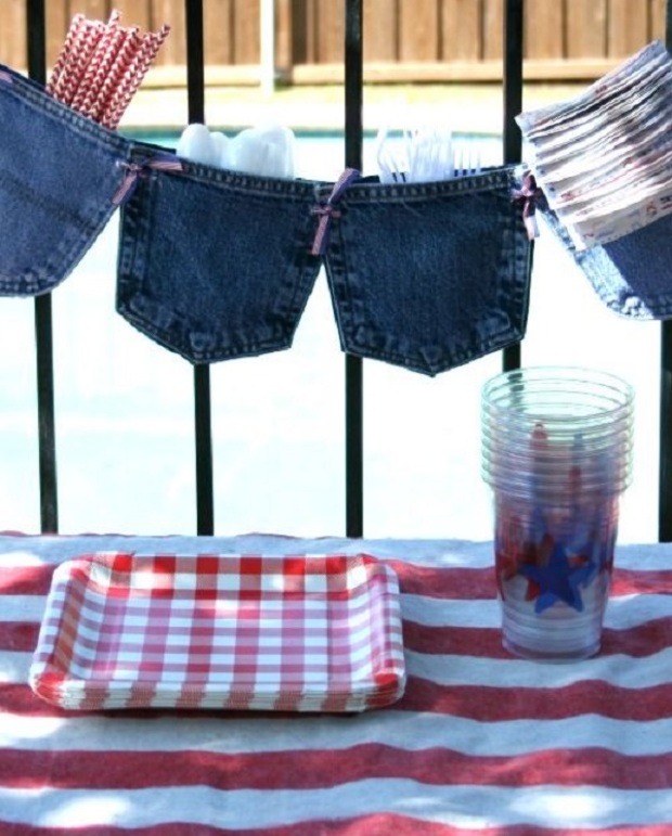 organizador de talheres festa jeans